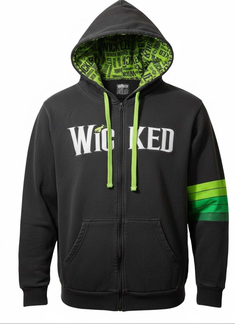 Wicked Broadway Musical Zip Hoodie Size 2X Black Green Official Merch